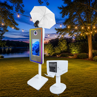Machine Photobooth Miroir Magique 21,5 Pouces à Fort Rendement, Appareil Photo Reflex Numérique avec Cadre LED RGB pour Événements de Mariage