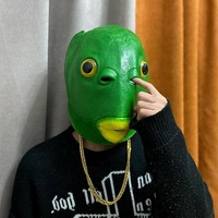 Masque intégral en latex Berryhead vert sable pour Halloween et Carnaval, idéal pour le cosplay, au design étrange et original