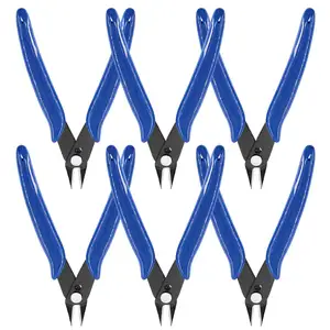 6Pcs 5 Inch Micro Wire Flush Cutters, Precision Plastic Model Flush Cutter Side Cutting Pliers