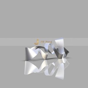 Escultura Ondulada de Acero Inoxidable M105, Impermeable, Duradera, Multifuncional, Diseño Art Deco, para Decoración de Parques y Playas, Montaje en Suelo - Product Image 1