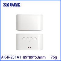 Boîtier de contrôle en plastique ABS 89*89*53mm pour télécommande WiFi intelligente IP54, boîtier de haut-parleur de diffusion vocale