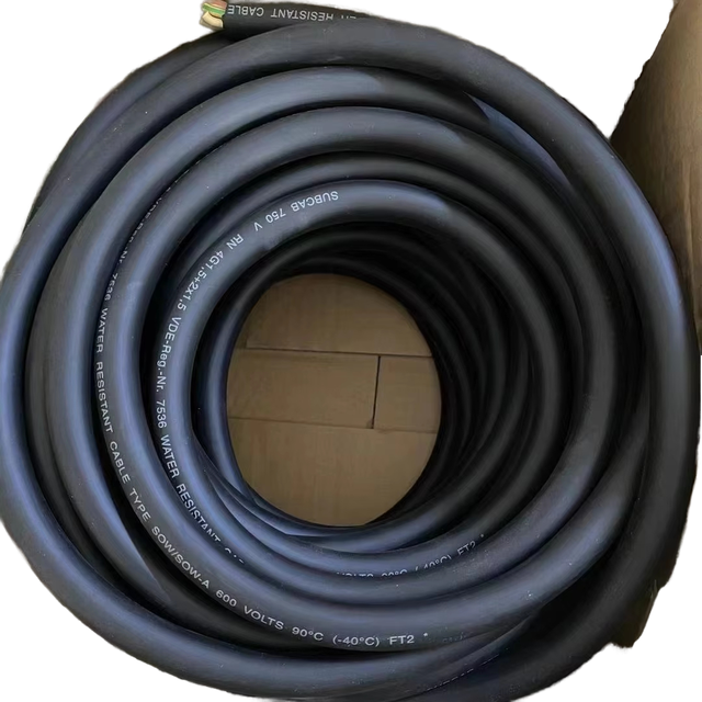 Heavy Duty SOW-A Portable Overhead PVC Insulated High Voltage Power Cable 600V 10-18 AWG Bare Copper Wire