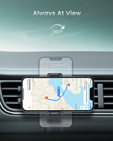 Support de téléphone pour voiture à rotation à 360 degrés réglable, vente chaude en usine, avec matériau ABS flexible, étui épais