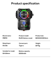 Kipas Pendingin Ponsel Portabel Ringan DL23 dengan Lampu RGB, Radiator Ponsel, Klip Penjepit untuk Gaming dan Live Streaming Tiga
