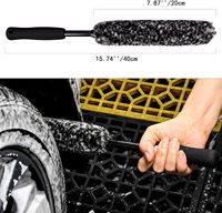Brosse de roue Nettoyeur de roue et brosse de baril Brosse de nettoyage de jante en laine synthétique