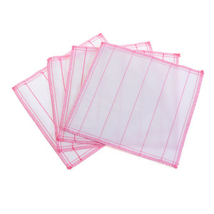 ผ้าเช็ดจานไมโครไฟเบอร์ 5 ชั้น ขนาด 28x28 ซม. 30x30 ซม. 25x25 ซม. ไม่เป็นขุย ซึมซับดี ผ้าทำความสะอาดครัว รูปทรงสี่เหลี่ยม - Product Image 5
