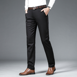 Pantaloni Formali <span class=keywords><strong>da</strong></span> <span class=keywords><strong>Uomo</strong></span> in Poliestere Elasticizzato a Gamba Dritta, Pantaloni Eleganti per Cerimonie e Occasioni Formali - Product Image 6
