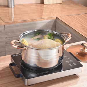 Современный дизайн, экологичный набор посуды из нержавеющей стали из 12 предметов, со стеклянными крышками, подходит для посудомоечной машины и духовки, с возможностью индивидуального заказа, для газовых плит (не для электрических) - Product Image 2