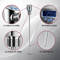 Sonde de niveau capacitif Honno, sonde en PTFE et acier inoxydable, précision 0,5 %, mesure continue de liquides et de solides 4-20 mA