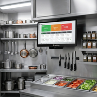 Monitor POS con Pantalla Táctil Resistente al Agua de 15.6 Pulgadas, Compatible con Montaje VESA, para Cocina, con Descuento