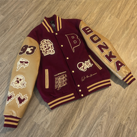 Veste d'hiver personnalisée style streetwear, épaisse et chaude, type varsity, 100% polyester, pour équipes sportives, vente en gros d'usine, fournisseurs pour commandes en gros