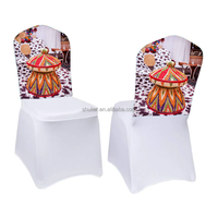 Housse de chaise personnalisée avec n'importe quel logo, motif floral éthiopien, style traditionnel éthiopien, pour banquets, hôtels et fêtes