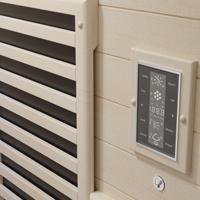 Sauna Eléctrica de Cristal de Carbono para 2 Personas ST106L/R, Sauna Portátil Moderna con Panel de Control para Interiores de Viviendas y Apartamentos