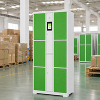 Casier de rangement électronique intelligent à 6 portes avec accès par reconnaissance faciale pour bureaux, écoles, gymnases et projets d'achat de stockage public