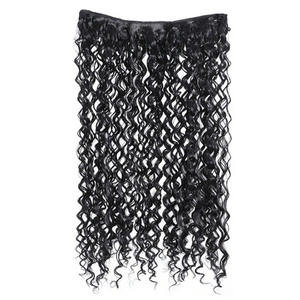 Perruques de cheveux Remy pour femmes européennes américaines <span class=keywords><strong>Clip</strong></span>-in Ceinture réglable Fluffy Roll Clips Ligne de pêche Naturel - Product Image 1