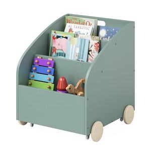 Estantería para niños, estantería para libros y almacenamiento de juguetes, Mini estantería de madera para bebés <span class=keywords><strong>con</strong></span> rueda - Product Image 2