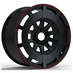 SY-3047 tùy chỉnh 1 mảnh Satin Đen W/Đỏ 18 19 20 22 inch bánh xe với hiệu suất cao tùy chỉnh màu hợp kim nhôm hàng không - Product Image 5