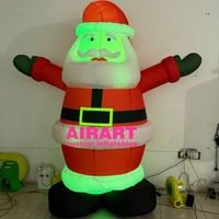 Père Noël Gonflable Classique à Bras Ouverts avec Éclairage LED – Modèle Gonflable de Noël
