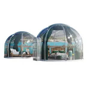 SH09 5 + 3m व्यास पारदर्शी बुलबुला होटल स्पष्ट गुंबद तम्बू पारदर्शी इग्लू तम्बू prefab गुंबद घर