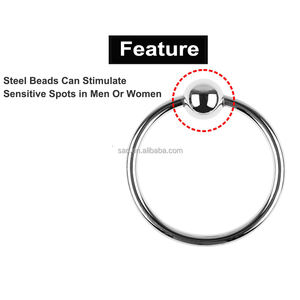 Mainan eksotis SacKnove mainan seks klitoris pimosis menunda peregangan Penis medis karet manik-manik baja tahan karat cincin Kokang untuk pria - Product Image 2