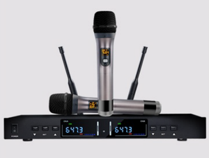 Professional Machine System High-Power <b>Amplifiers</b> and <b>Speakers</b> <b>With</b> 2 Wireless Microphones KTV Player Set - Product Image 3