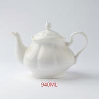 Théière en Porcelaine Fine (Bone China) Style Rétro Européen Britannique Qian Hu, Motif Floral, Bord Doré Véritable, Personnalisée en Usine, pour le Thé de l'Après-midi, Collection 2026
