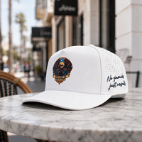 Casquette de golf 5 panneaux personnalisable avec logo OEM, faible MOQ, haute qualité, visière incurvée, sangle réglable, anti-humidité, unisexe