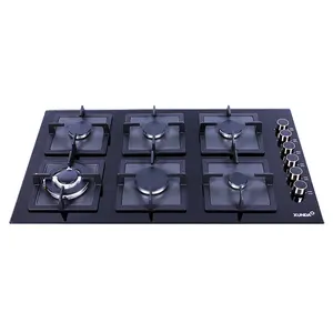 Xunda Major Kitchen Appliances Burner Gas Stove 6 Burner Gas Multi Cooker Cooktop