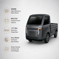 Nouveau design de mini camionnette électrique, style moderne, véhicule utilitaire à 4 roues pour la logistique urbaine et le transport agricole