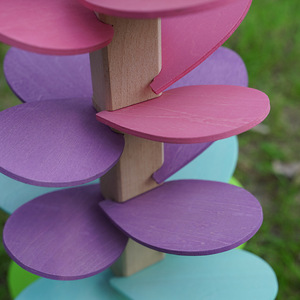 Rompecabezas de madera con forma de árbol musical arcoíris, juguete de ensamblaje con cuentas, reconocimiento de colores, educación temprana para niños de 2 a 4 años - Product Image 5