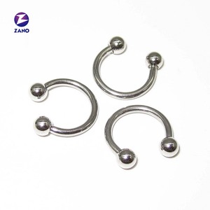 Anneaux de lèvre classiques en acier chirurgical 316L, barbell circulaire fer à cheval, bijoux de piercing corporel plaqué or pour cadeau de mariage ou de fiançailles - Product Image 5
