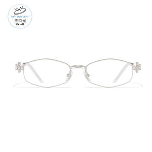 Gm Cat Eye – montures de lunettes avec diamants, Anti-lumière bleue, pour femmes, monture complète, lentille en acrylique, Gn0800 - Product Image 1