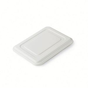 Conteneur alimentaire rond à 4/5/6 compartiments, grand format, à charnière, compatible congélateur, biodégradable, en canne à sucre recyclée, blanc, pour emporter - Product Image 2