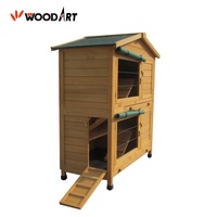 Pack plat en bois de haute qualité pour lapin, maison pour animaux domestiques de petite taille, 4 pièces
