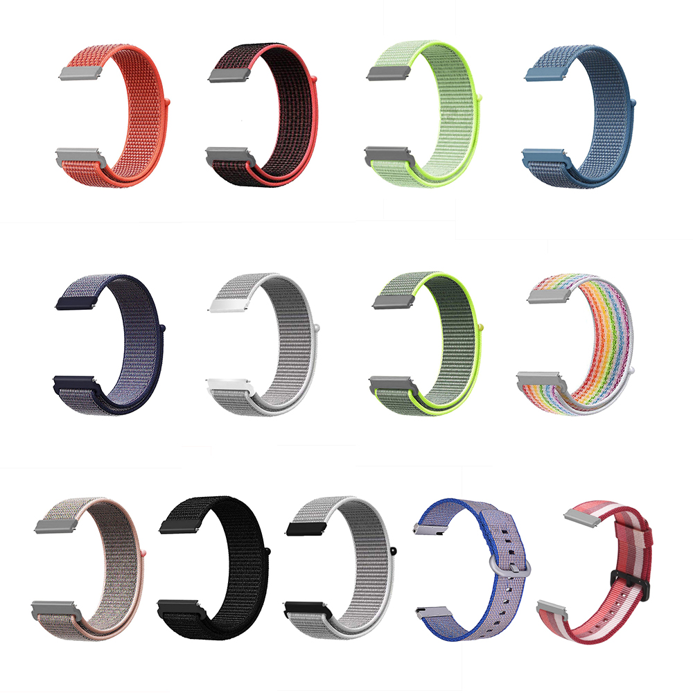 Ремешок нейлоновый для наручных часов, спортивный браслет для Samsung Galaxy Watch, 18 мм 20 мм 22 мм