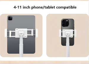 Flexible 360 Degree Rotating Adjustable Height <b>Tablet</b> Floor <b>Stand</b> Heavy Duty ABS Sturdy Base Compatible 4-11 Inch <b>Tablets</b> - Product Image 4