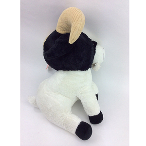 Peluche a forma di pecora dei cartoni animati, morbido e coccoloso, in bianco e nero, per bambini - Product Image 5