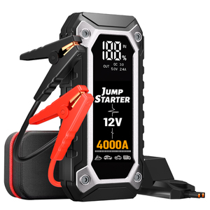 Démarreur de voiture portable 12V double USB-C 4000A PD60W 32000mAh avec lampe de poche <span class=keywords><strong>SOS</strong></span>, batterie externe compatible moto/camion essence 7L et diesel 5L - Product Image 1