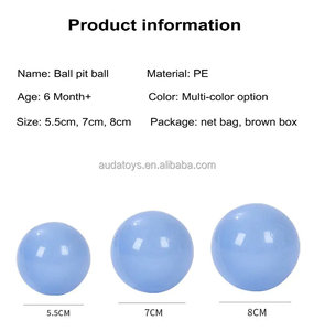 Balles en plastique souple PE de couleur macaron unisexe de 7 cm, sans BPA, résistantes aux chocs, jeu de balles amusantes pour enfants - Product Image 4