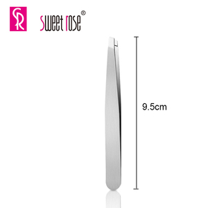 Pinzas para <span class=keywords><strong>Cejas</strong></span> de Acero Inoxidable con Punta Recta, Estilo Clásico, Marca Privada para Mujeres, Herramienta de Maquillaje, Venta al Por Mayor Sweet Rose - Product Image 1