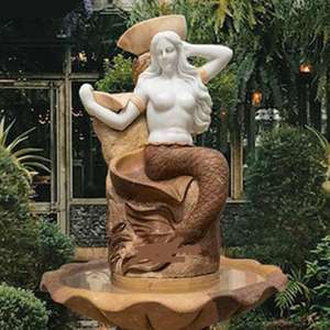 Grandes fuentes <span class=keywords><strong>de</strong></span> cascada <span class=keywords><strong>de</strong></span> sirena <span class=keywords><strong>de</strong></span> <span class=keywords><strong>Cantera</strong></span> romana Vintage construcción amarilla Natural con mármol para aplicación <span class=keywords><strong>de</strong></span> Hotel - Product Image 2