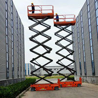 Plataforma Elevadora de Tijera Portátil y Móvil de Tres Puntos CE 20m, Eléctrica Hidráulica, Capacidad 320KG, Control Remoto, Nueva