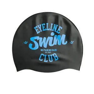 Custom 100% Silicone Water Sports Swimming Cap For Sdult Logo Print Waterproof Swimming Caps