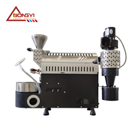 Tostador de Café de Muestra Pequeño de 500g 600g para Exhibición en Tiendas o Uso en Laboratorio, Sistema de Calentamiento Eléctrico y a Gas
