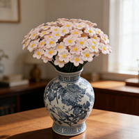 Vases pour aquarium D5841, décoration florale pour salon, carreaux de céramique 3D, fleurs en porcelaine faites à la main pour œuvres d'art