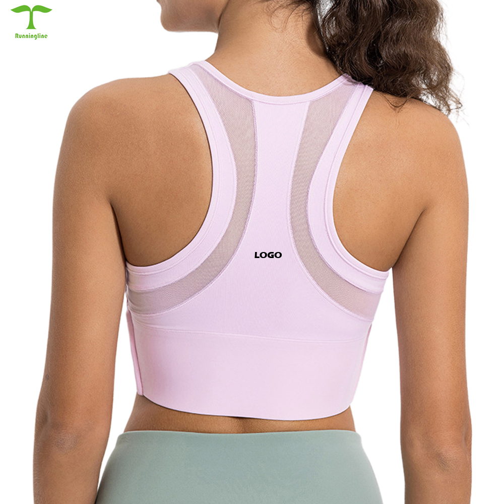 New Arrival High Quality Front Zipper Fitness Gym Bra Lady Elastic Yoga Bra Top Fitness Sports Sports Bra for Women
