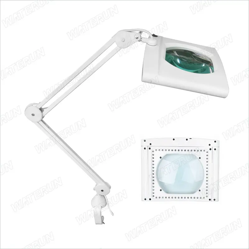 Desktop Folding Glass Esd Magnifier Light With Led Table Optical Magnifying Type Glasses Lamp