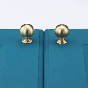 Qiansi HK0033 Brass Pen <strong>Gold</strong> Kitchen and Bedroom <strong>Drawer</strong> Handles <strong>Small</strong> round <strong>Knobs</strong> with Cabinet for Dresser and Muebles Con - Product Image 4