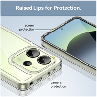 Pour Redmi Note 14 4G Phone Case, 2025 New Clear Slim TPU + Acrylique 2 en 1 Housse de téléphone portable antichoc pour Redmi Note 14 4G EU