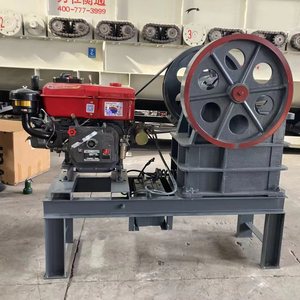 Дизельная щековая дробилка для тяжелых условий эксплуатации, стационарная, портативная, с низкой ценой от производителя, с высокомарганцевыми стальными щеками, прочная камнедробилка - Product Image 1